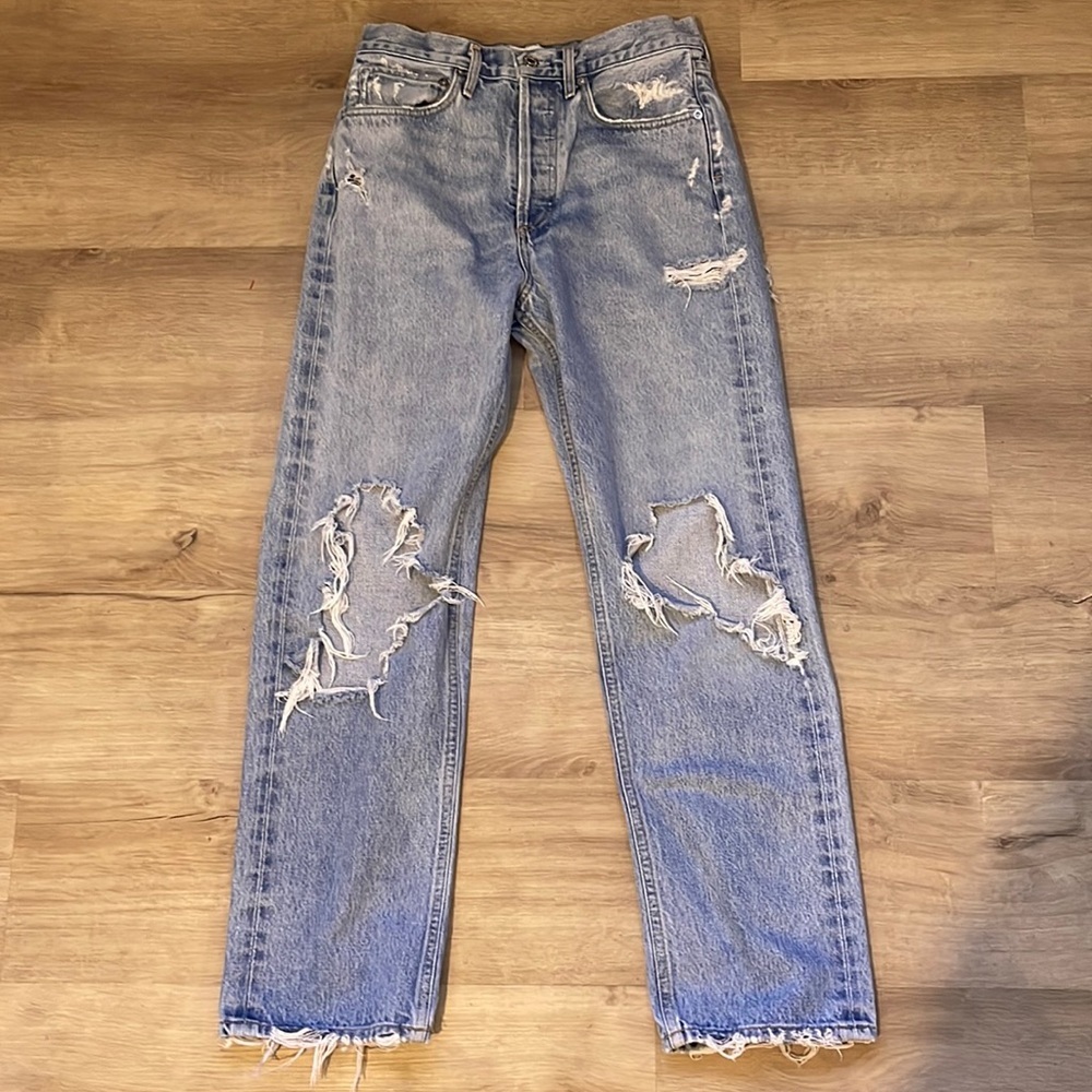 Agolde 90’s Distressed Straight Fit Jeans Sz 26